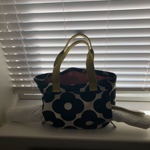 Orla Kiely black floral canvas tote/yoga bag